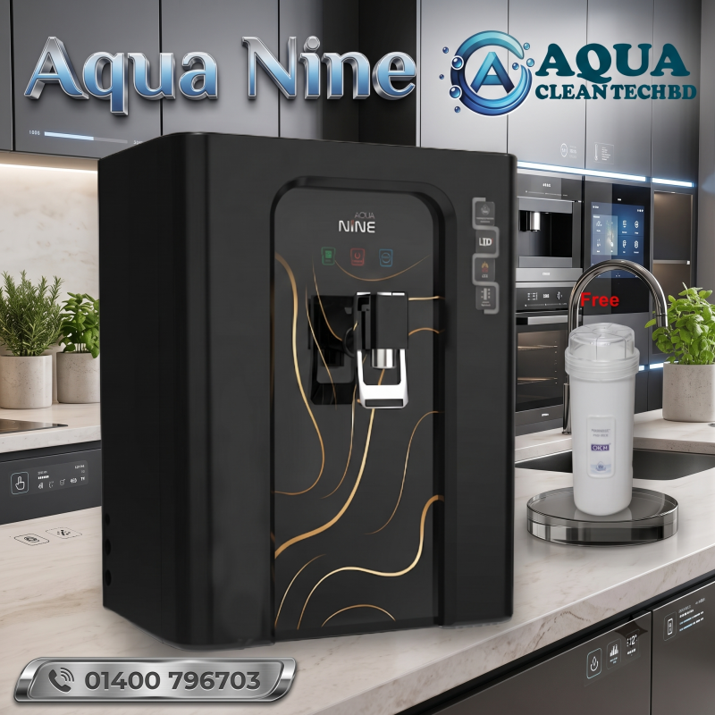 Aqua Nine (Black) RO+H2AAA Filter With Copper+TDS,9-Stage.Capacity-100.GPD:12 Liter Images